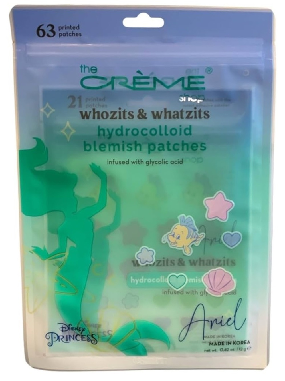 The Creme Shop × Disney Princess Ariel Whozits & Whatzits Blemish Patches, New